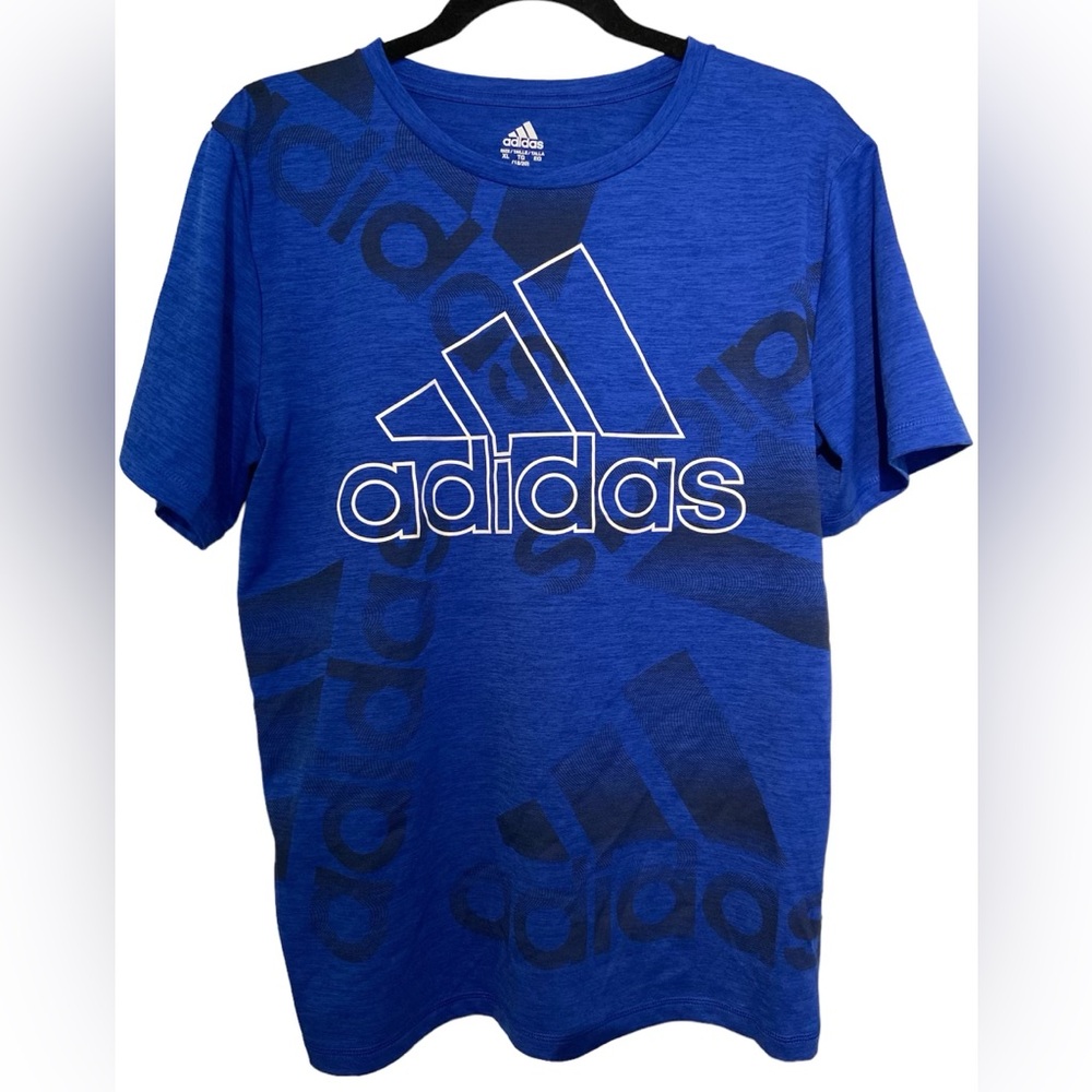 Blue Adidas Graphic T- Shirt